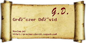 Gráczer Dávid névjegykártya